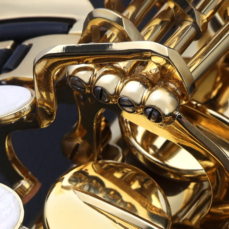 factory low price high quality alto saxophone lacquer finished gold black