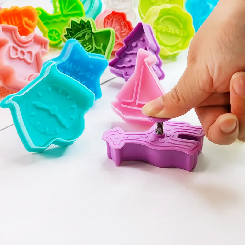 Cartoon Cookie Stamps Tools Kit Animal Cookie Cutters Cookie Press Cake Tools Opp Bag Moulds Kitchen All-season 0.2mm~1.0mm