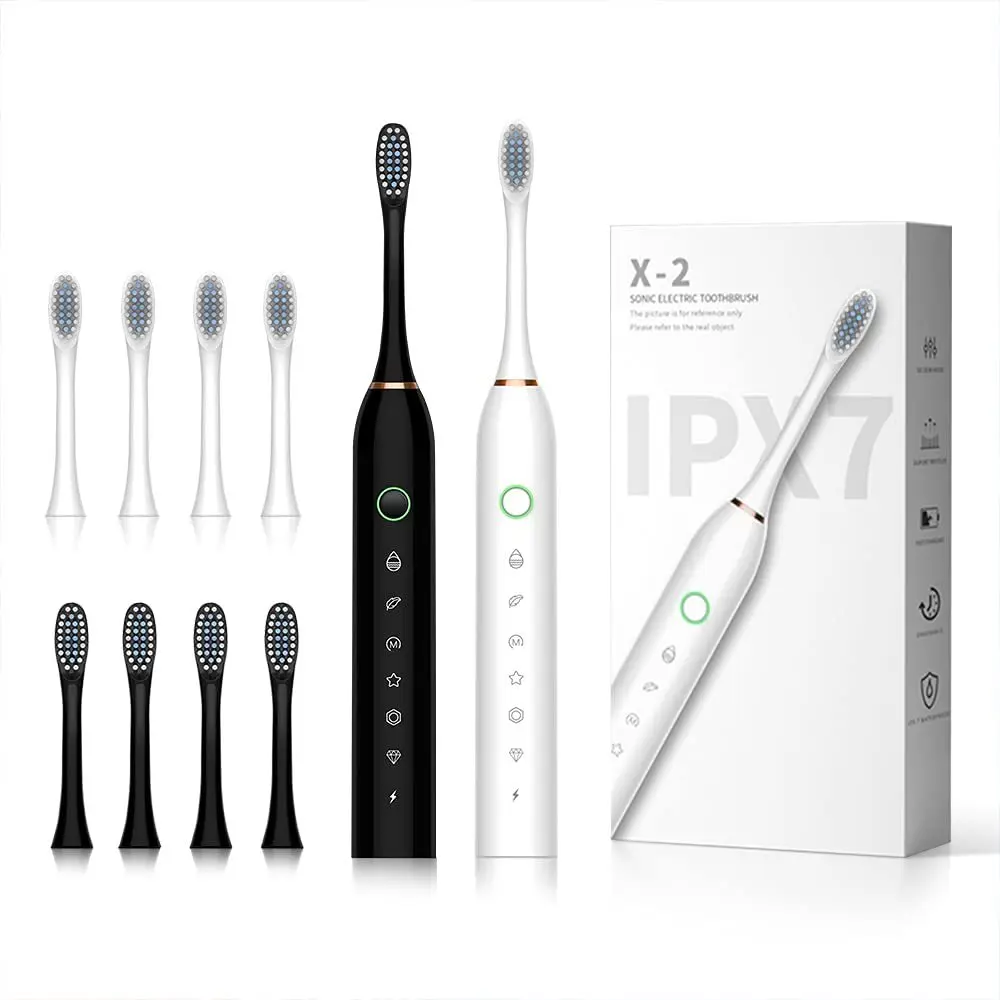 Home adult New 6 speed electric toothbrush  USB charging Rechargeable Sonic Toothbrush  Travel Electric Toothbrush