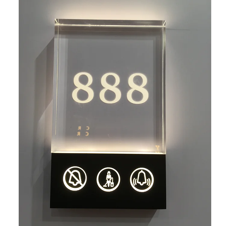 Car Logo Sign 3D Room Door Number Plate High Quality Stainless Steel 28 Wall Lamp Indoor Brass Color Decoration Wall Lamp 200000