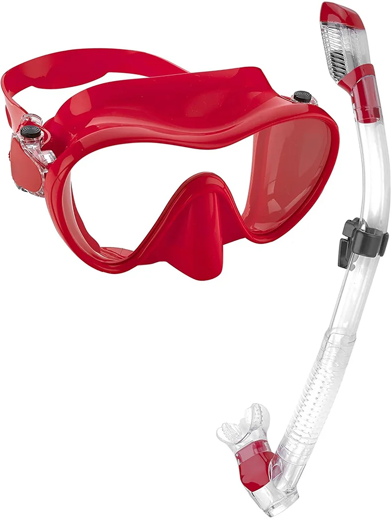 Snorkelling Mask Adult & Junior Wide View Snorkel Mask Easy Adjustable Strap Mask for Diving Snorkelling and Swimming
