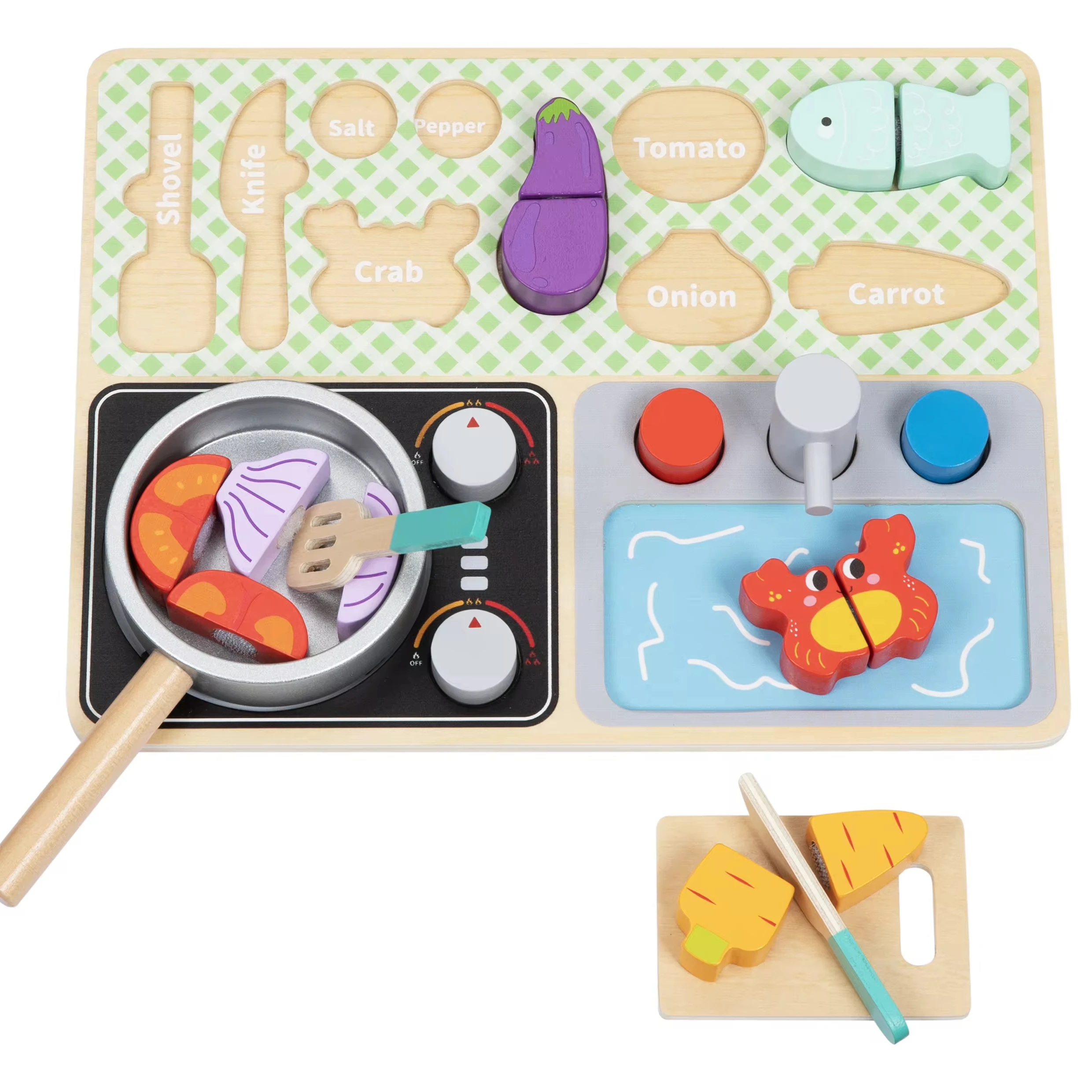 2024 New Wooden Kitchen Play Set Toy for Children Kitchen Toys Set Wooden Stove toy