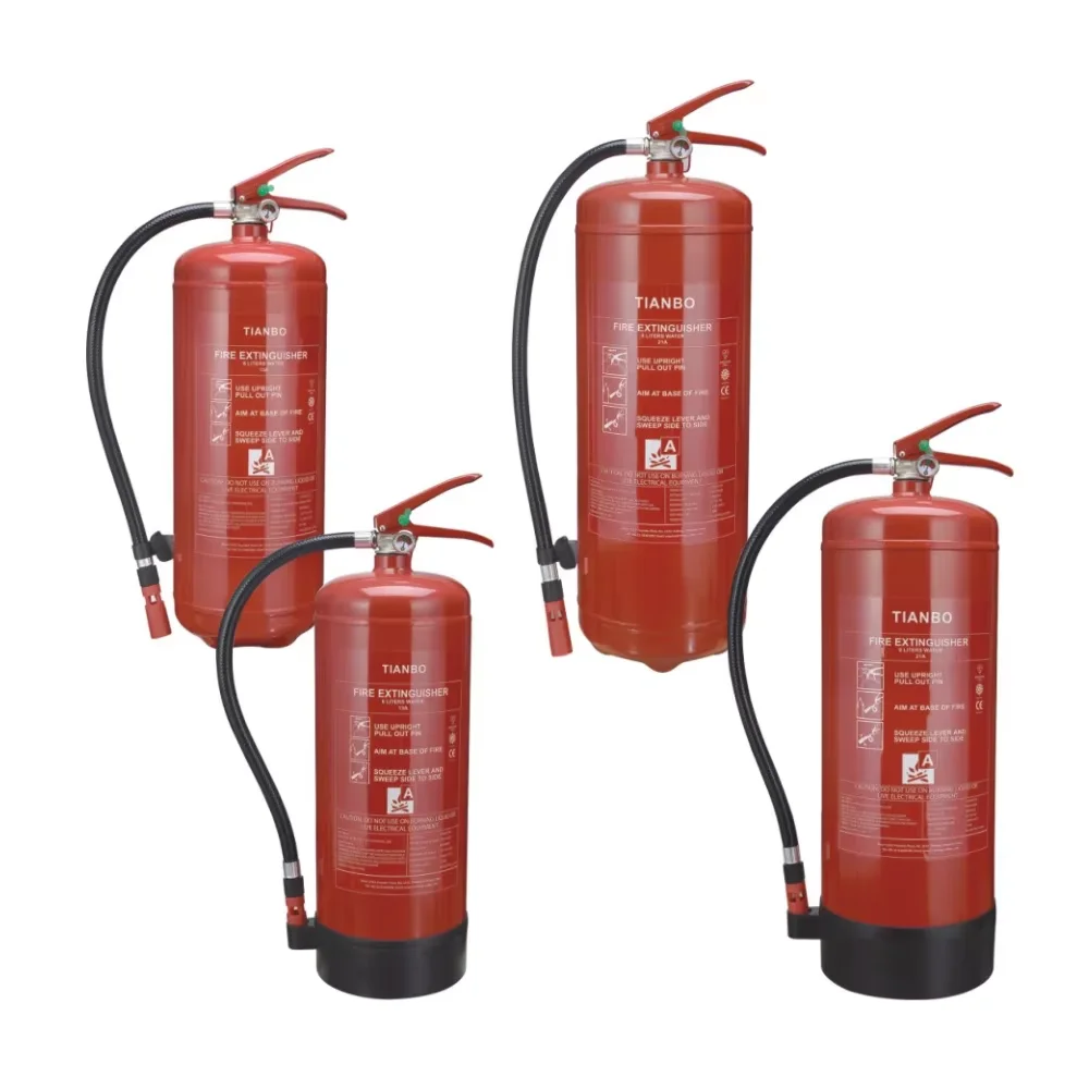 Custom Gas Cylinder BS EN3 MED CE  Class A Fire Rating 6L 9L Water Base Extinguisher With Wall Bracket Mount