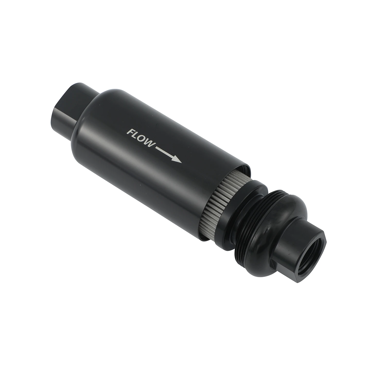 10 AN Fitting Inline Fuel Filter 10 Micron Aluminum Body Stainless Element