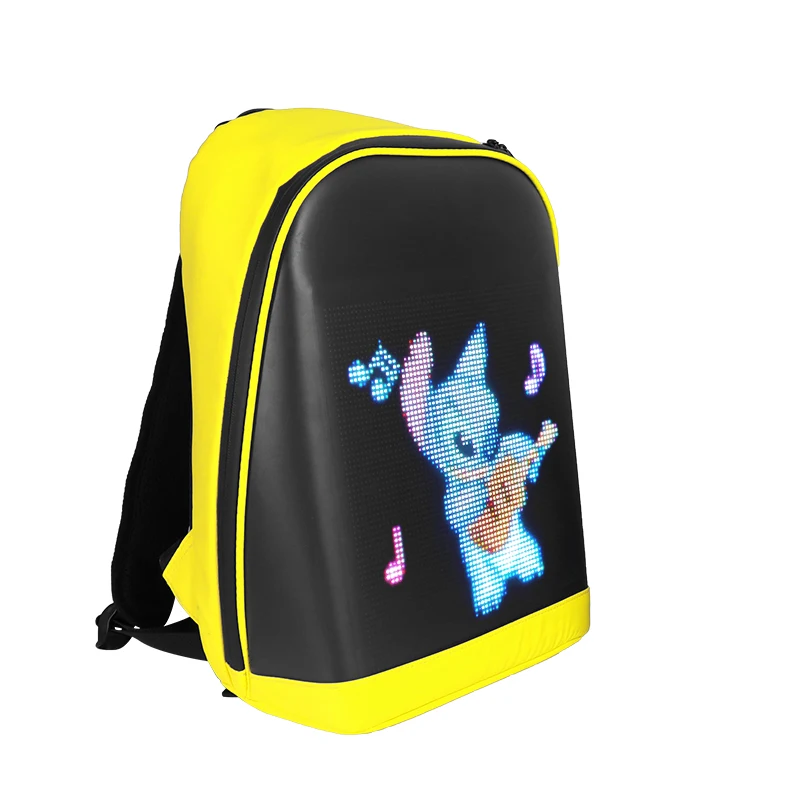 Travel waterproof bag Technology led backpack smart programmable led bag with led display video word emoje led light billboard