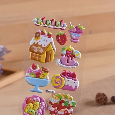 custom Kawaii puffy stickers Kindergarten Reward Anime Cartoon Foam 3D Bubble Stickers