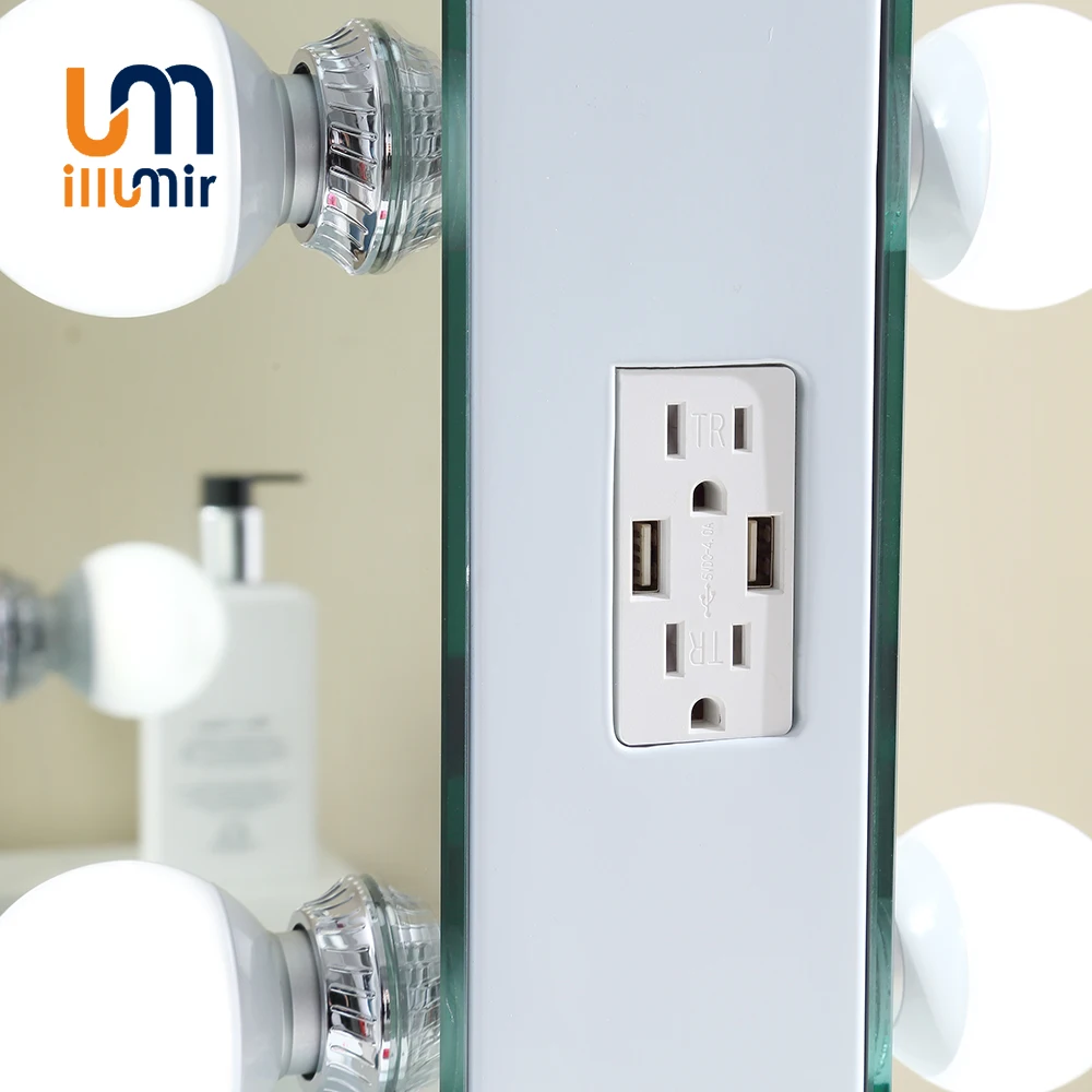 ILLUMIR CE Hollywood Makeup Vanity Mirror Led With Light Bulbs  For Barber Shop Beauty Salon Station