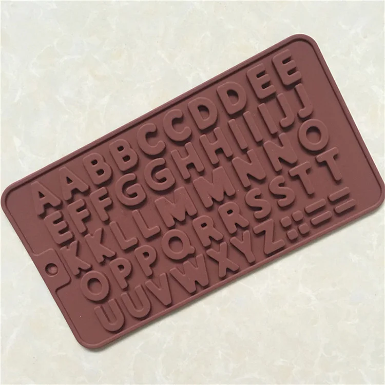 Baking tool alphabet silicone chocolate mold sugar flipping cake biscuit mold silicone biscuit mold