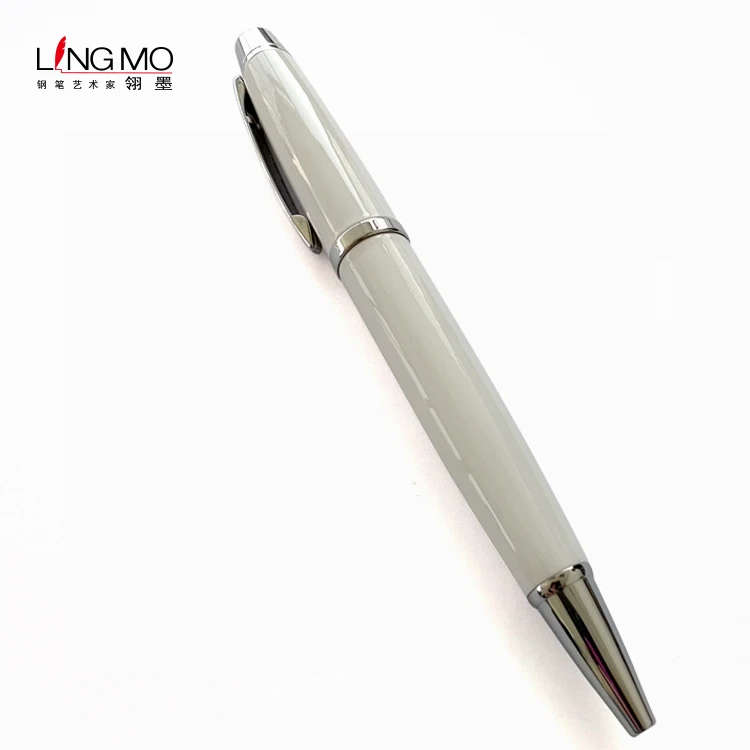 Новинка 2020 г. белая шариковая ручка Lingmo с логотипом OEM индивидуальным