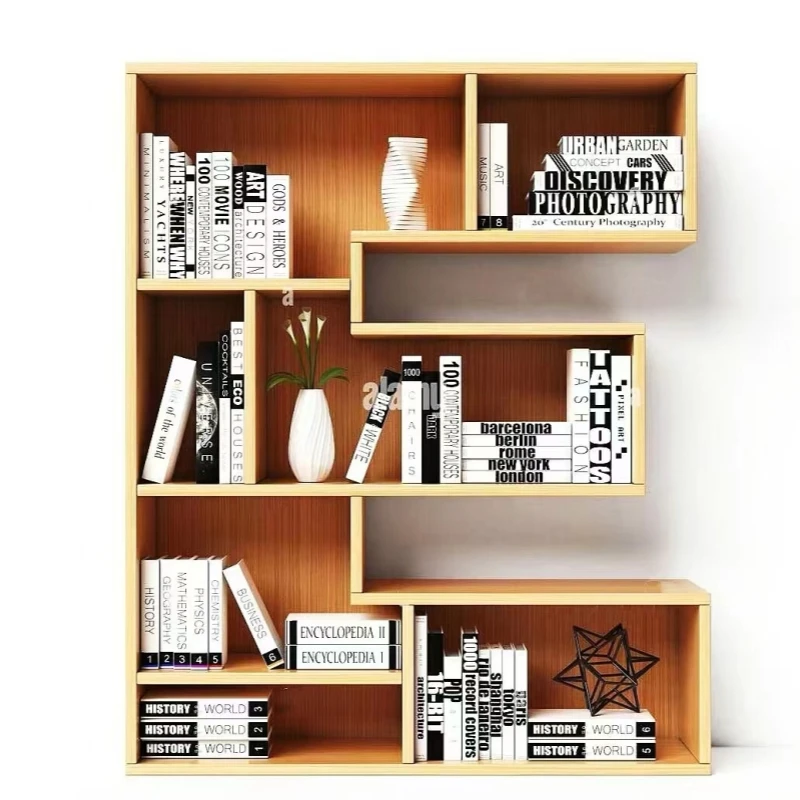Chiquitos simple monogram bookshelf nursery library bookcase display stand Picture book stand in reading room of Book Library