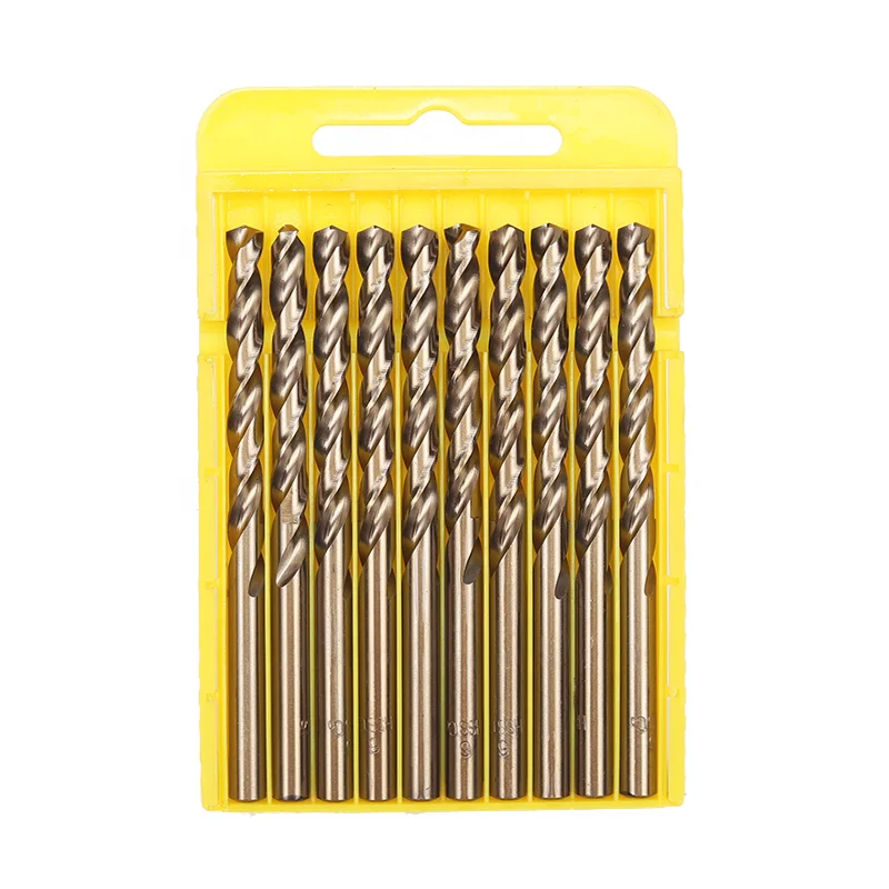 Center Drill Bit 10 Sets Stainless Steel Special Straight Shank Cobalt Containing M35 Drill