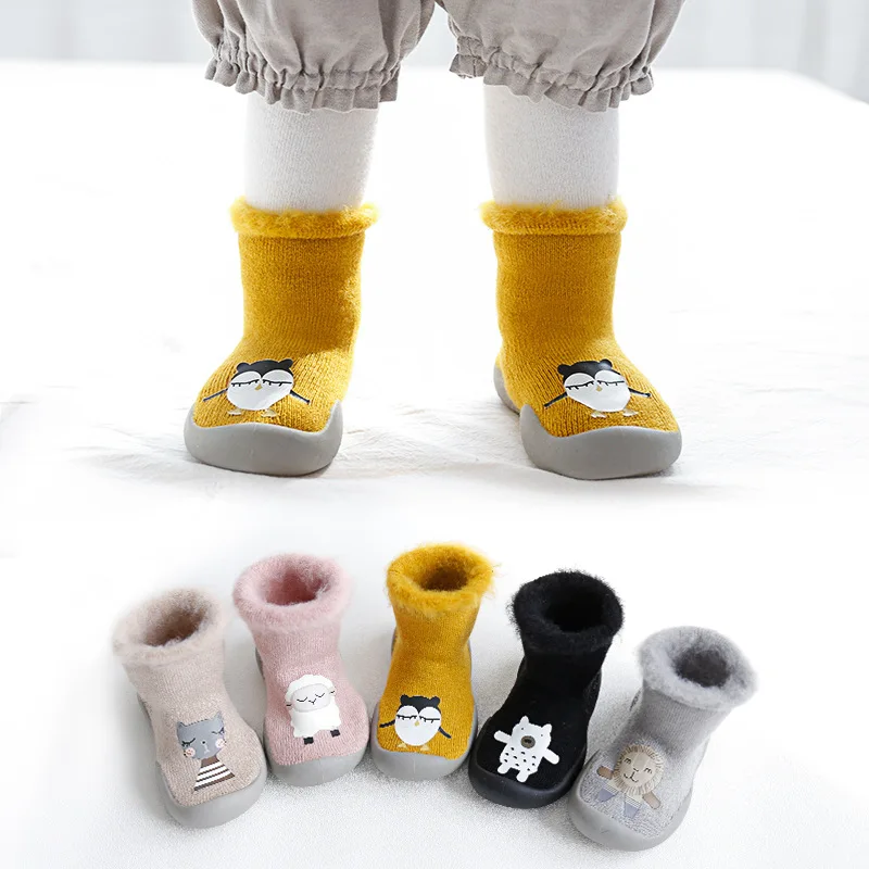 
New Baby Floor Shoes Korean Version Of The Bow Non-slip Soft Bottom Rubber Sole Baby Socks Shoes 