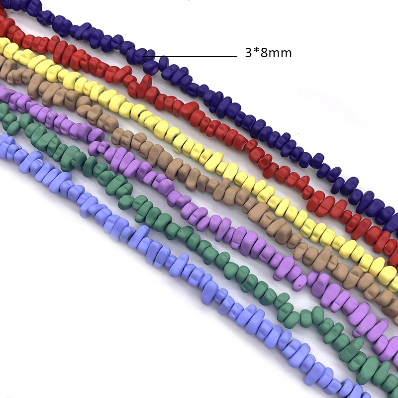 2021 Factory Price Multicolor 3X8mm Hematite Chip Irregular Beads For Jewelry Making DIY Necklace Bracelet