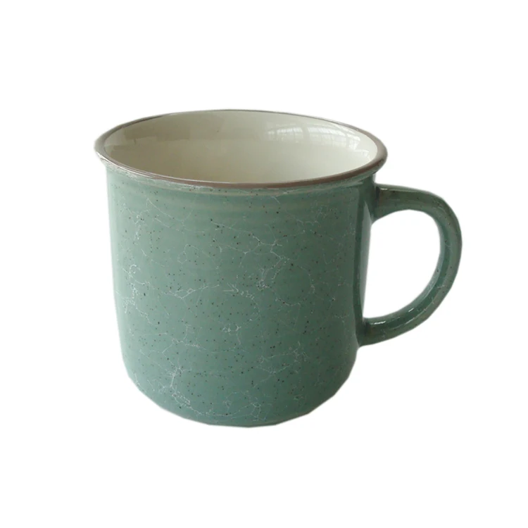 Оптовая продажа рекламная винтажная керамическая кружка для кофейных чашек с мраморным узором и Эмалированным покрытием