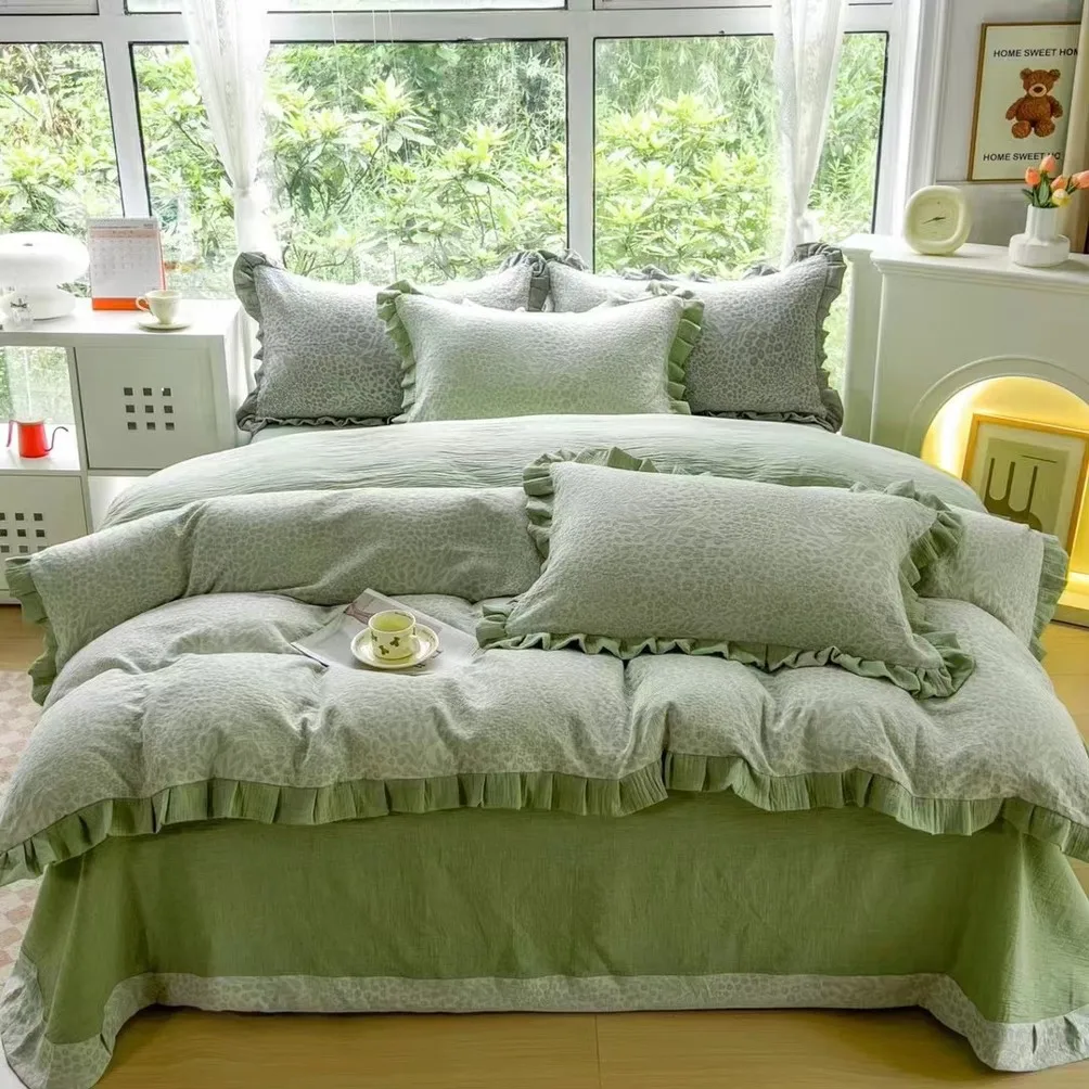 Высококачественный двухслойный комплект из пряжи удобный пододеяльник роскошный мягкий постельного белья для дома