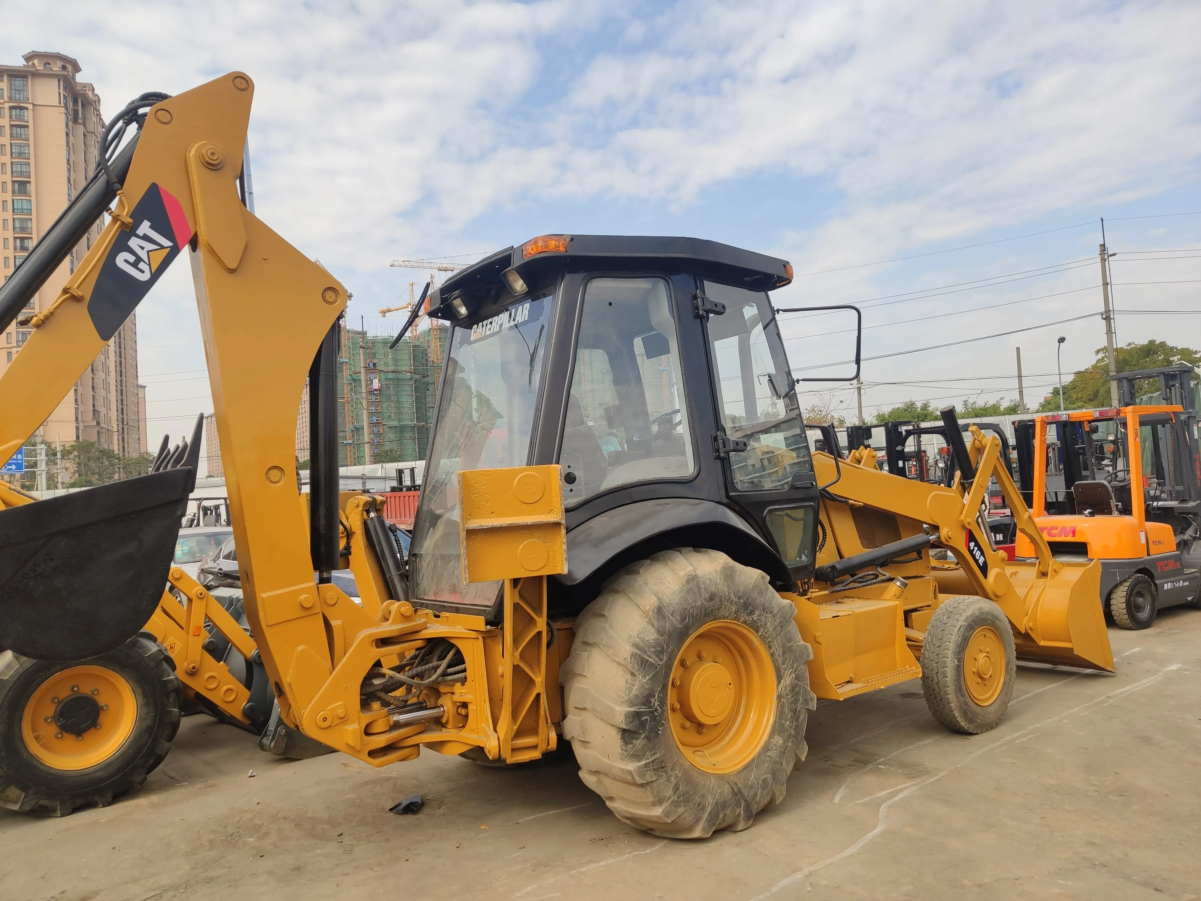 used original Japan CATERPILLAR CAT 416E 416 backhoe loader loaders made in Japan for sale