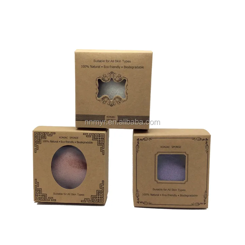 Wholesale of non latex naturally biodegradable konjac dry and wet dual-purpose cleaning powder puffs in factories