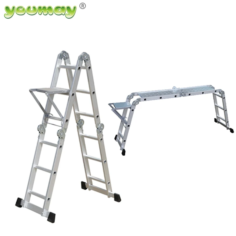 ladder foldable 4x3 steps multi-purpose strong joint  EN131 ladder  3.3meter