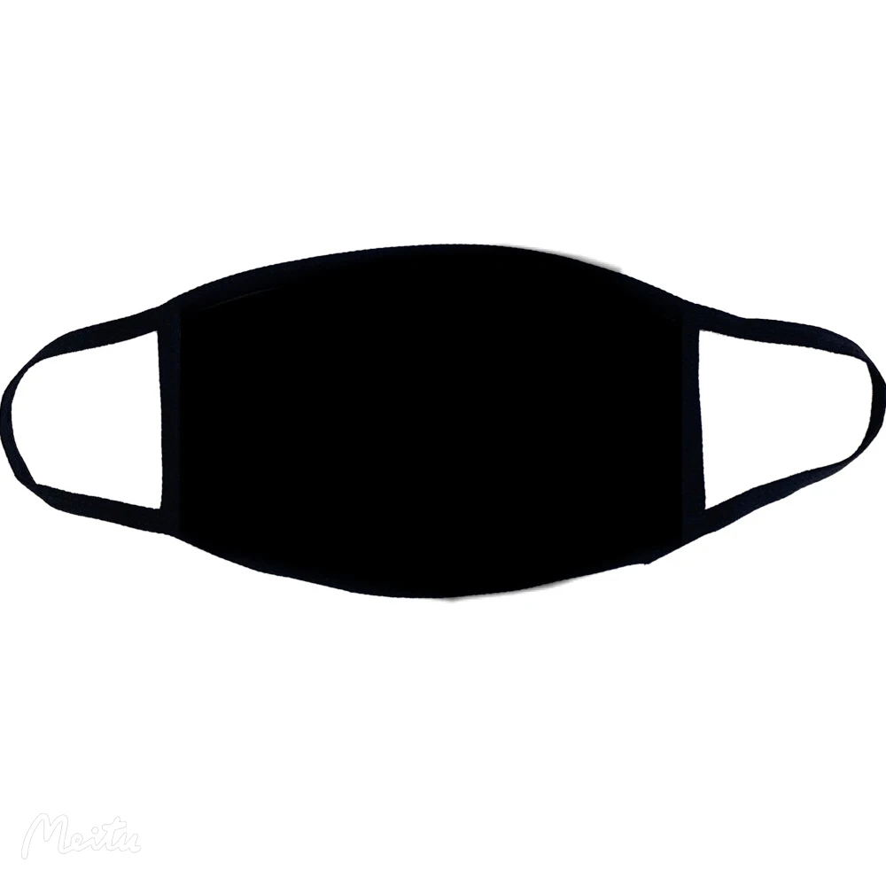 Plain White Black Cotton Cloth Silk Anti Dust Face Cover Adjustable Fashion Wholesales Custom Logo Printed Reusable FACE MASKES