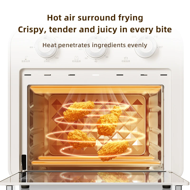 Hot Air Dryer Mechanical Timer Control Air Fryer Big Capacity 15L Oil Free Air Fryer Oven