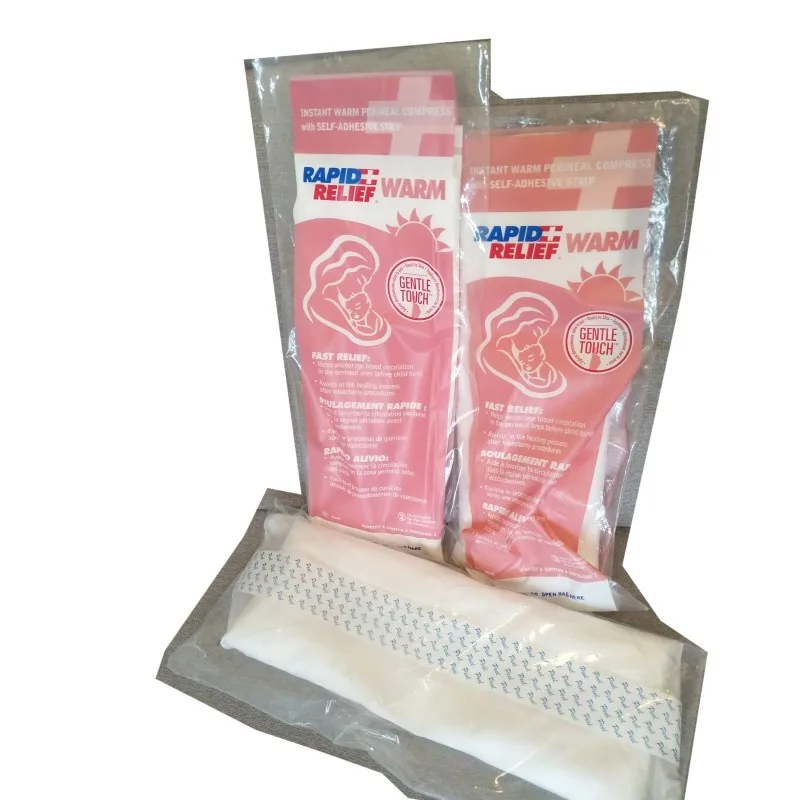 instant warm  perineal compress with self-adhesive strip for paralysed patients