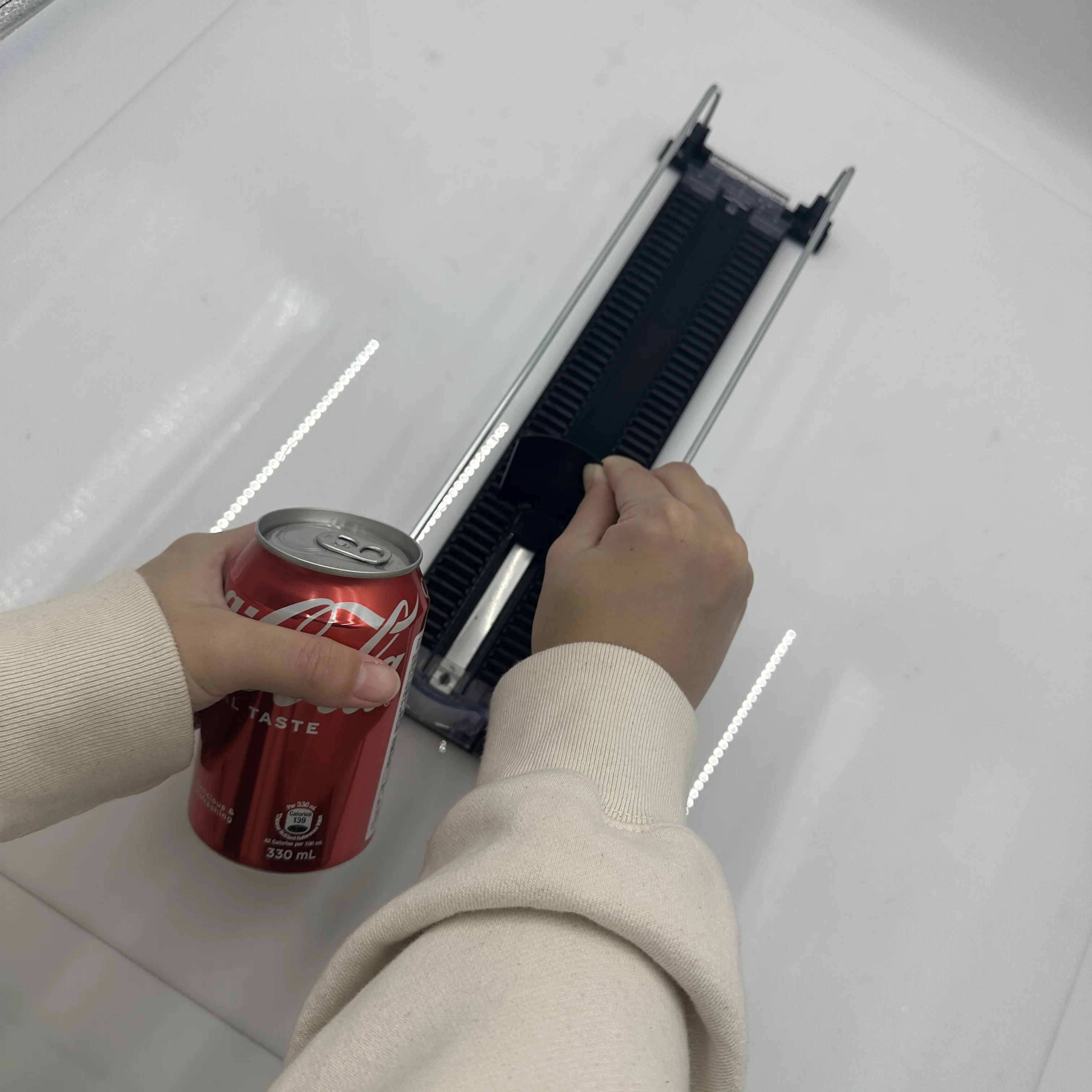 Drink Organizer for Fridge 5 rows Self-Pushing Soda Can Organizer for Refrigerator with Adjustable Pusher Glide