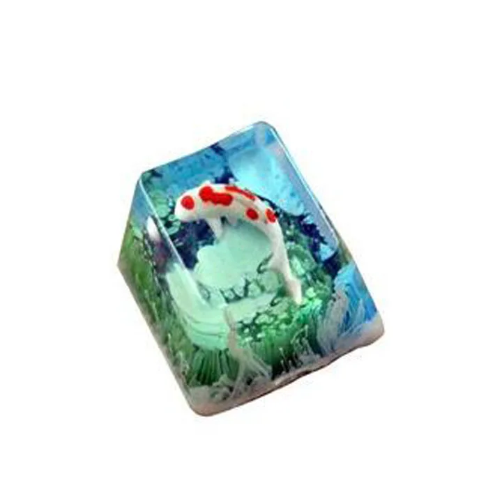 Колпачок механической клавиатуры с перекрестным валом на заказ для Koi fish resin
