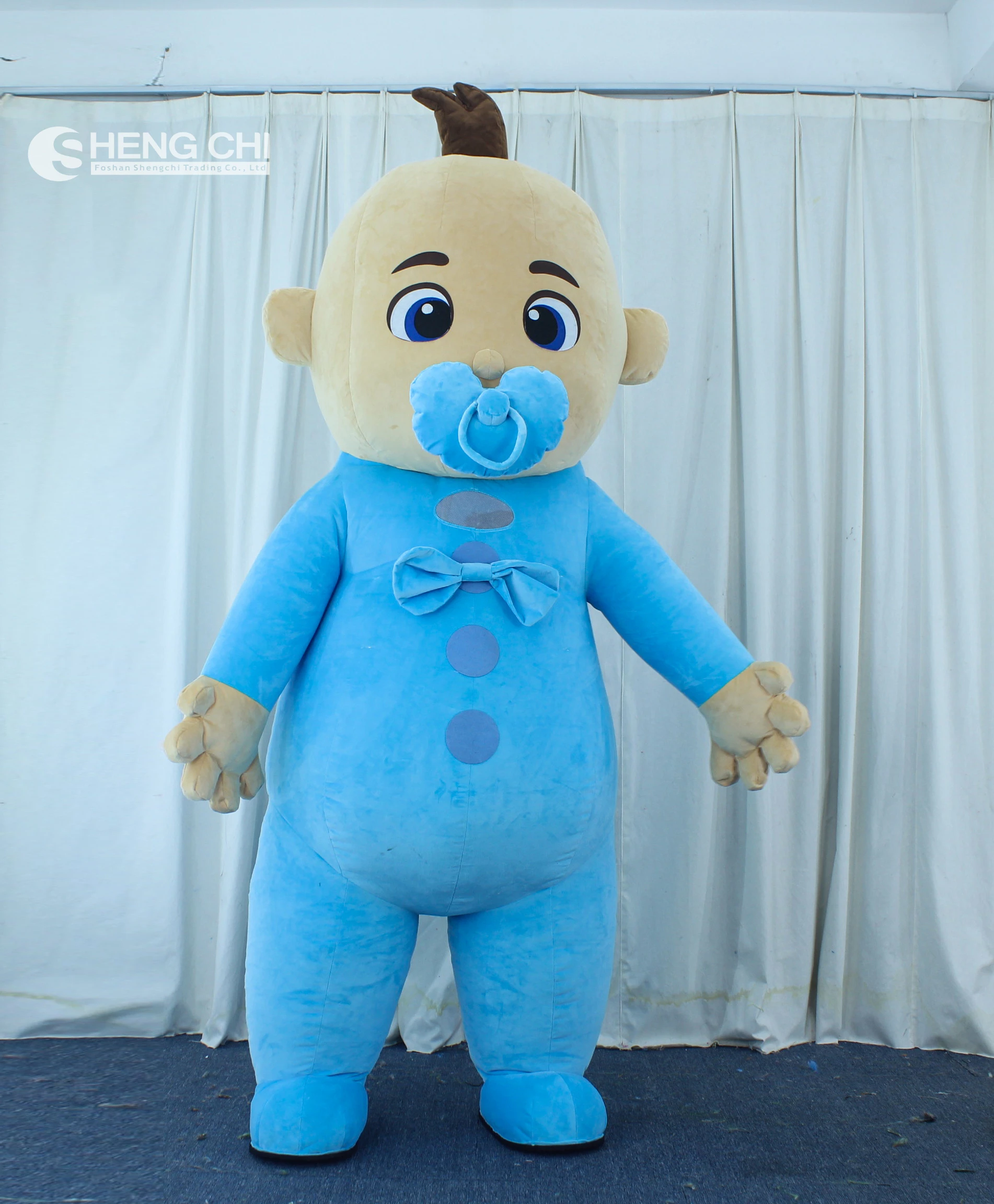 Inflatable Baby Boy Costume Mascot Baby Shower Gift Plush Adult Dress Birthday Party