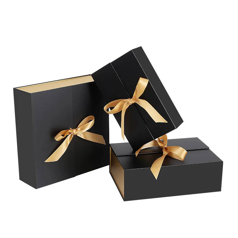 Price Gift Folding Storage Paper Boxes for Packaging Clothes with Ribbon