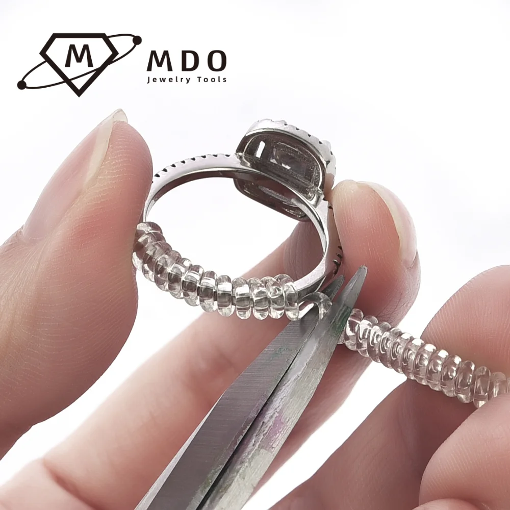 Various Durable Using Jewelry Tools Ring Size Regulator Spiral Invisible Ring Sizer Adjuster for Loose Ring Size Adjusting