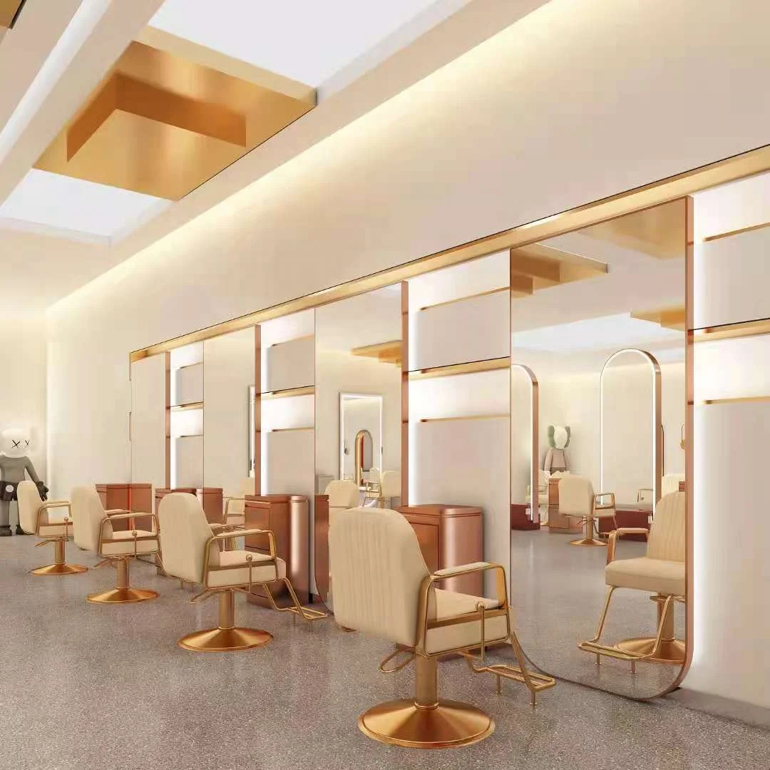 high quality Hair Salon Equipment barber furniture makeup styling led salon Mirror Station in cheap price