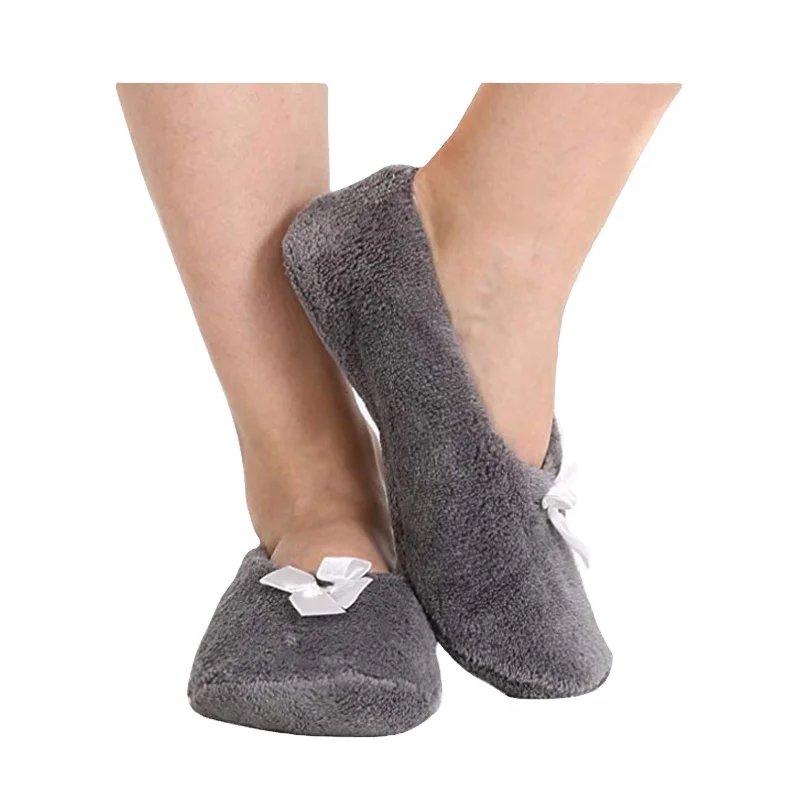 Soft comfortable winter woman non slip home lady coral fleece slipper