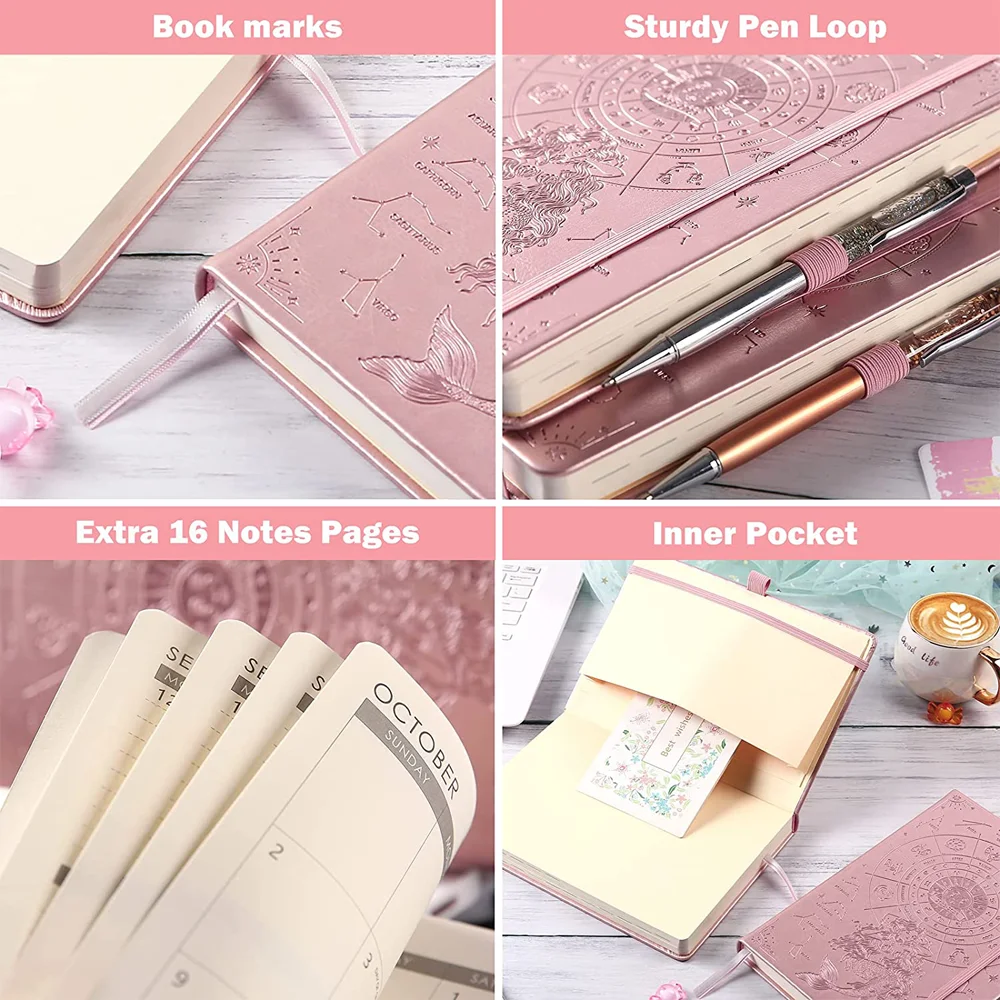 Custom Hardcover Planner  Daily Weekly Monthly Personal Organizer 5x8.2 Inches For Study and Schedule