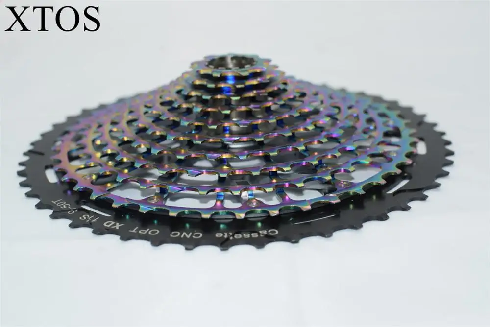 
Xtos Ultimate Mtb11Speed 9-50TCassette Ult Xd Cassette Rainbow Steel Ultralight Freewheel Sprocket 