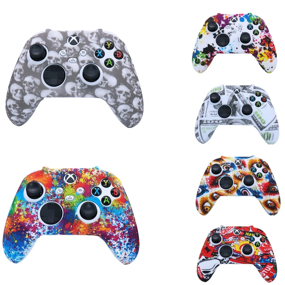 
Printing X box Series X Controller Silicone Cover Rubber Skin Grip Case Protective For x box siries x consola Joystick Gamepad 