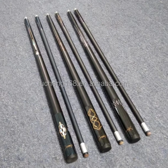 TQG-102 New Arrival 2-Piece Carbon Fiber Pool Cue Sticks with 13MM Leather Tips Steel Joint for Snooker on Sale