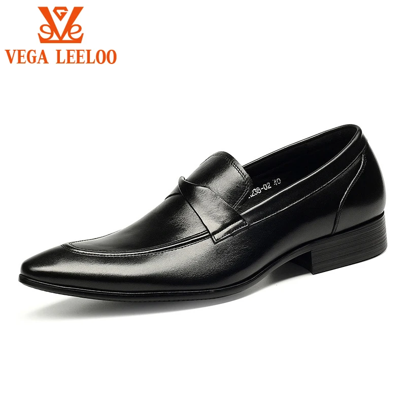 Мужские классические кожаные туфли, Простые Модные лоферы, износостойкая резиновая подошва