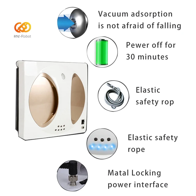BTCBOT Electric window cleaning robot vacuum cleaner household remote control window cleaning device for home