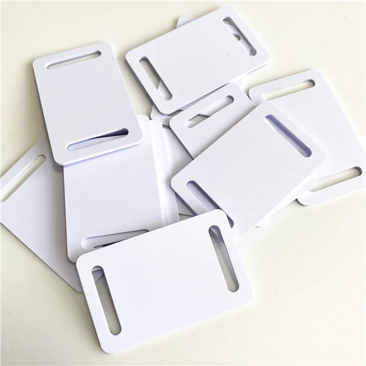 Long reading range passive contactless blank white 40x20mm 125khz rfid mini card em4200 for embedding