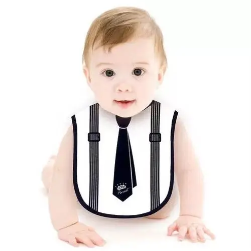 New Arrival Factory Supplied  Boutique Cotton Gentleman Baby Boy Bibs