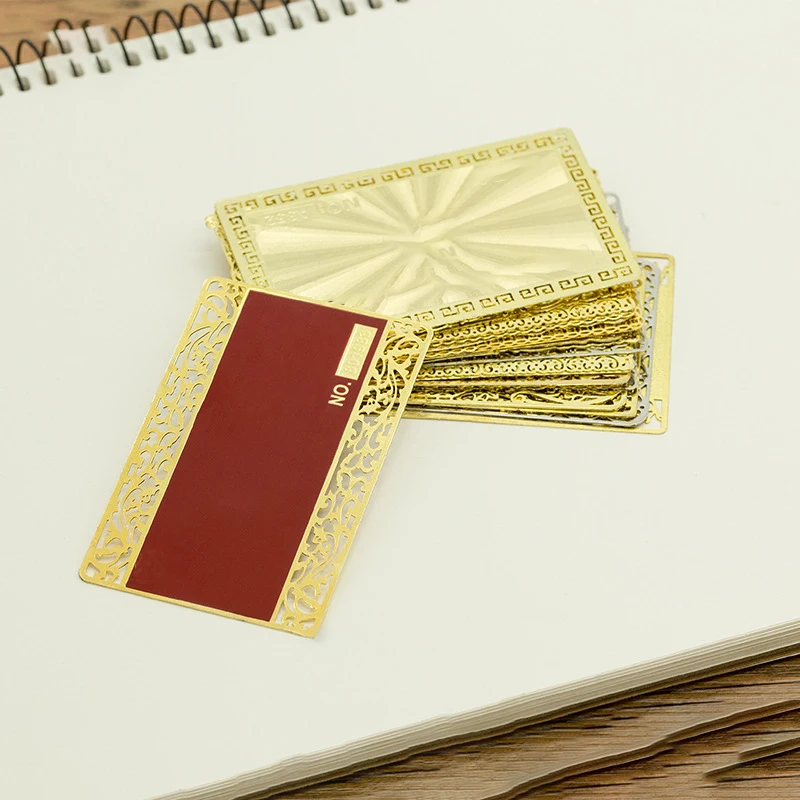 Etched stainless steel metal business card vip Carla wire printed metal VIP membership card