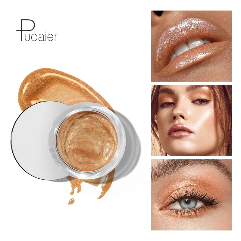 Pudaier New Glow Highlighter Waterproof Makeup Shimmering Glitter Eye lip Face Body Highlight 10 Colors Liquid Highlighter
