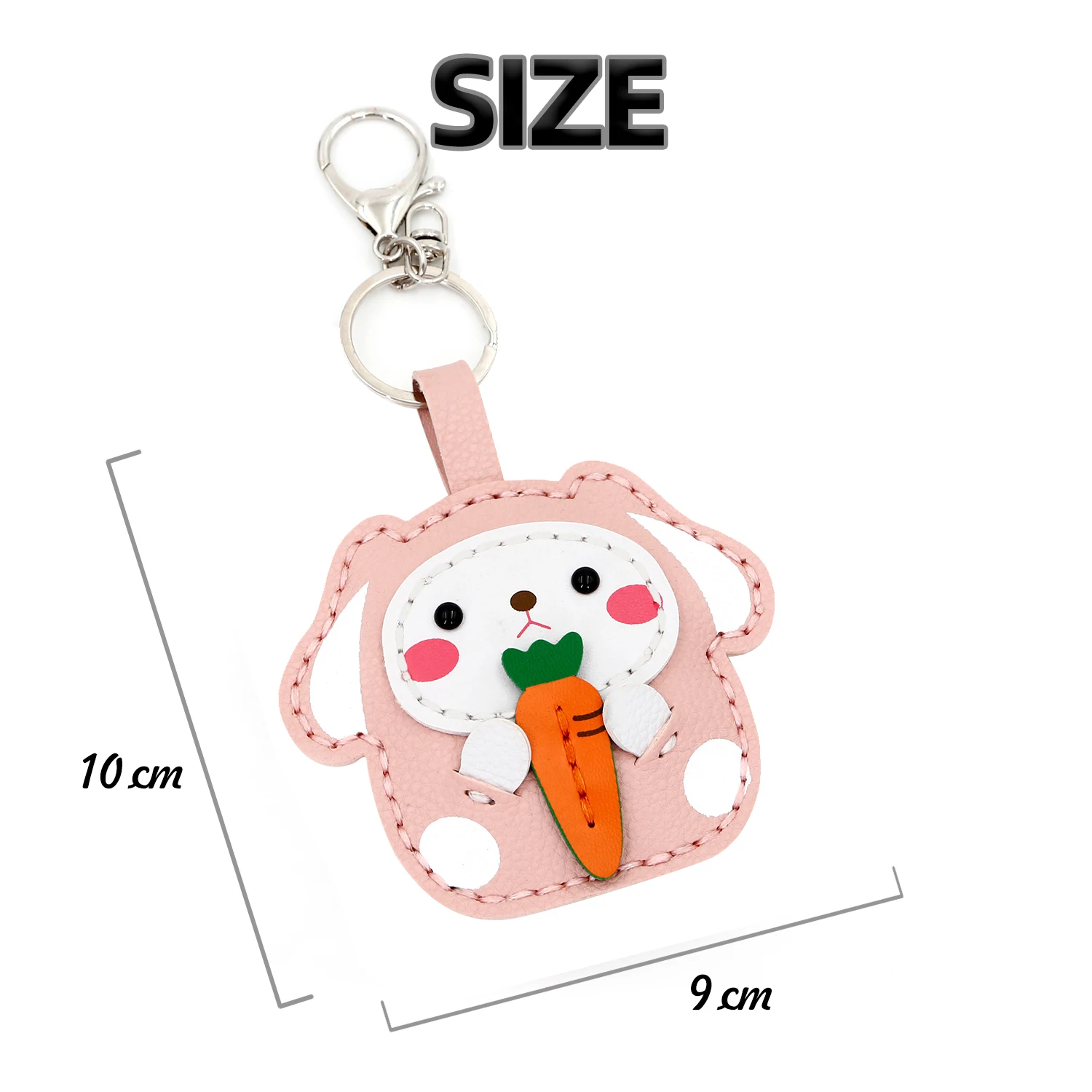 DIY Holiday Gift PU Leather Handmade Sewing Keychian Sets Crafting First to Learn Toys Keychain for Kids Girls Boys Adults