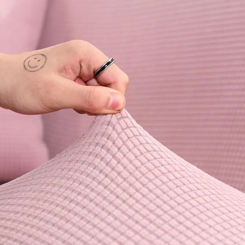 Новый дизайн розовый утолщенный эластичный флисовый чехол для дивана чехлы подушек