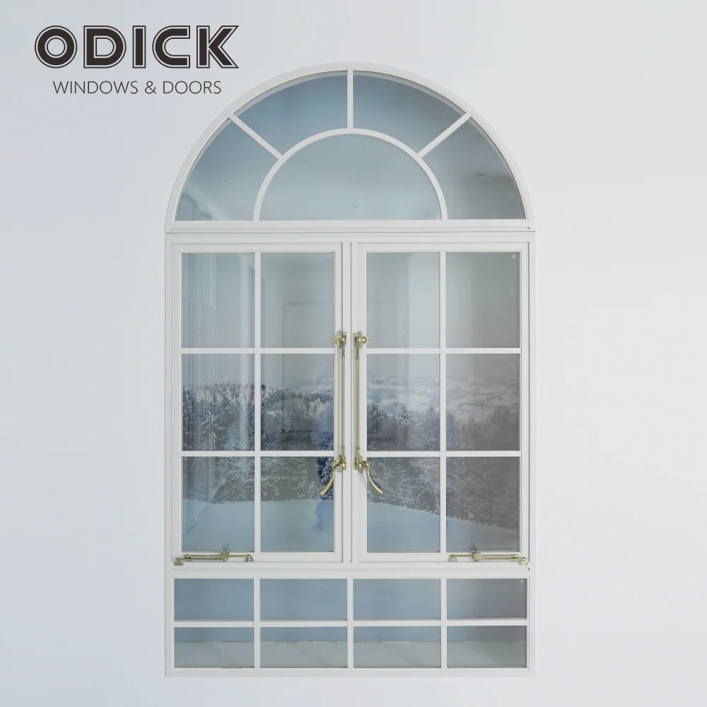 ODICK casement Windows 2024 new aluminum window grills design arch window grill security aluminum grill windows custom windows