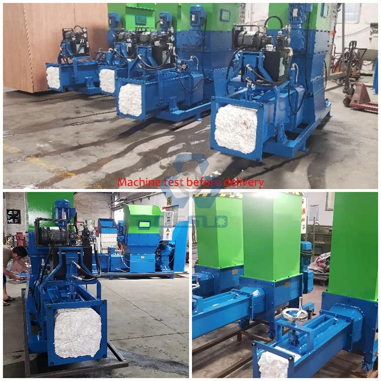 Low-energy Consumption EPE EPS Plastic Foam Cold Press Crushing Recycling Compactor Machine