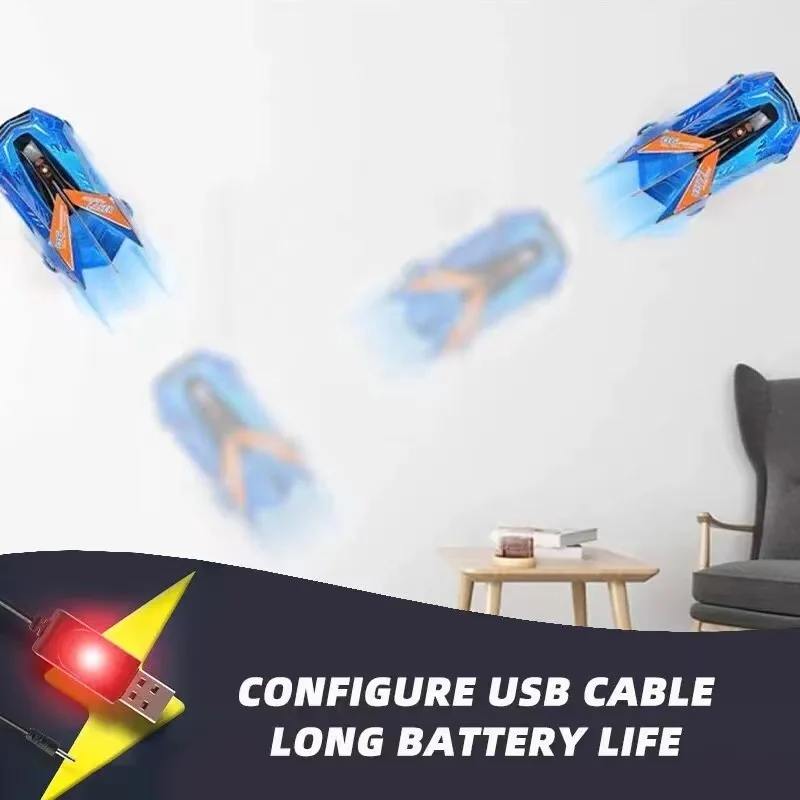Rc Stunt Infrared Laser Wall Car Tracking Ceiling Climbing Follow Light Drift 360 Rotating Electric Anti Gravity Car Toys