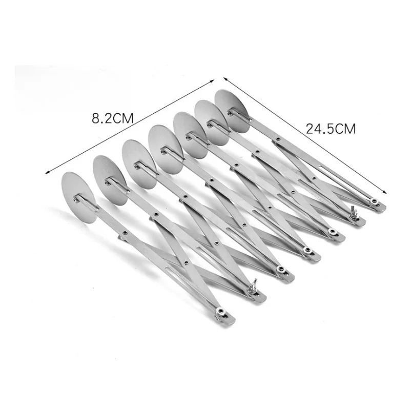 Expandable Stainless Steel Multifunctional Pizza Slicer, Flexible Pastry Cutter Dough Wheel Cutting Divider for Pie Cake
