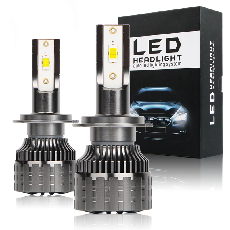Car custom car lights no canbus built-in decoder 3570 led headlight kit h7 led headlight bulb 6000k 9005 HB3 car lighting system