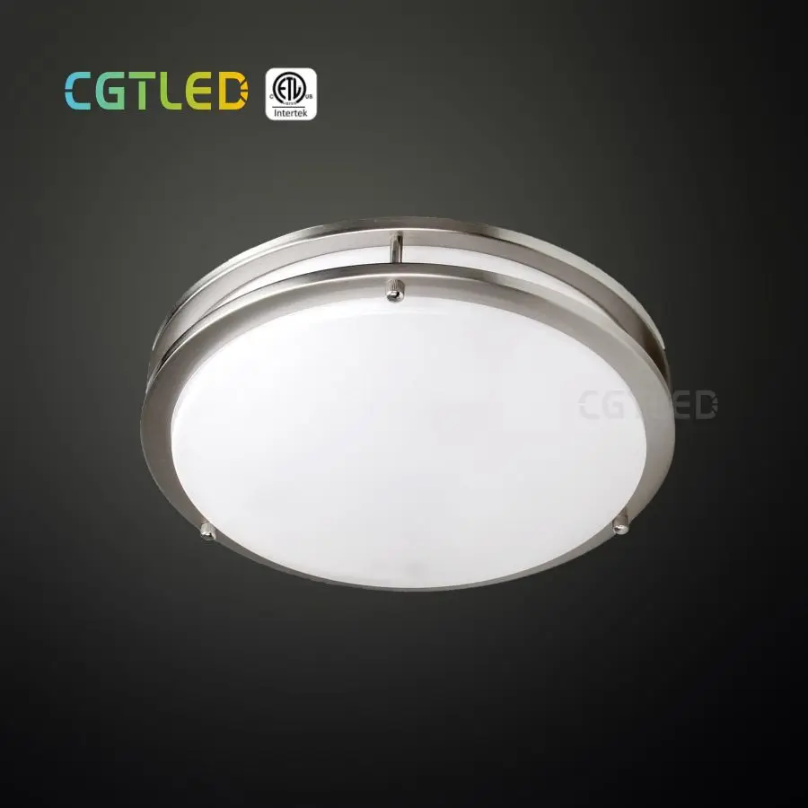 10' 12' 14' 16'  CCT Selectable 15W 18W 24W 30W Economy Double Ring Led Ceiling Light with ETL